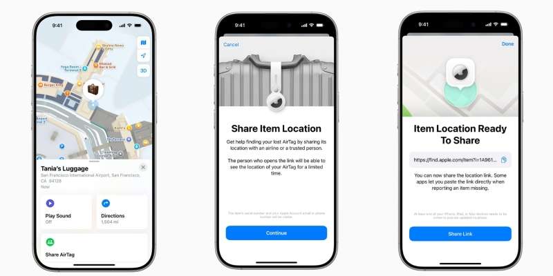 Apple разрешила делиться местоположением потерянного AirTag с помощью ссылки