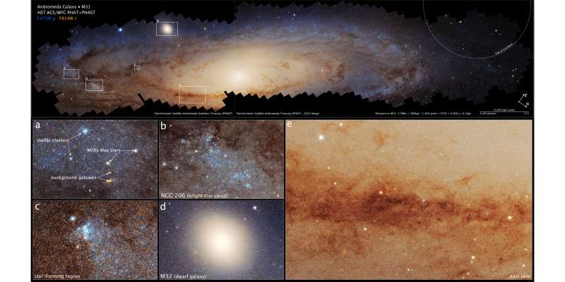 2,5 миллиарда пикселей: «Хаббл» показал галактику Андромеды с невероятной детализацией