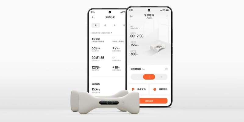 Xiaomi анонсировала умную гантель с LED-дисплеем и персонализированными тренировками